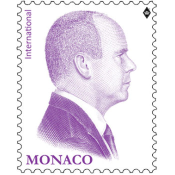 RÉIMPRESSION DE L'EFFIGIE VIOLETTE DE S.A.S. LE PRINCE ALBERT II RÉIMPRESSION DE L'EFFIGIE VIOLETTE DE S.A.S. LE PRINCE ALBERT II