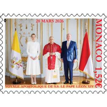 SOUVENIR DU VOYAGE APOSTOLIQUE DE S.S. LE PAPE LÉON XIV À MONACO SOUVENIR DU VOYAGE APOSTOLIQUE DE S.S. LE PAPE LÉON XIV À MONACO