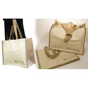 SAC CABAS TOILE DE JUTE ET COTON SAC CABAS TOILE DE JUTE ET COTON